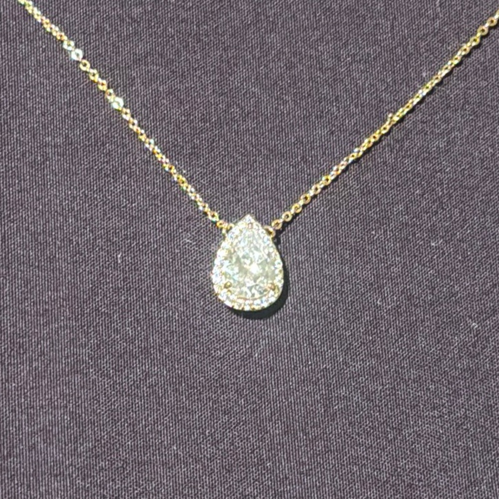 Elegant Rose Gold Teardrop Pendant Necklace